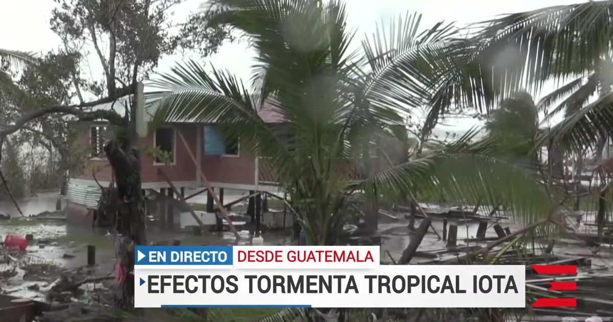 Se sienten fuertes efectos de la tormenta tropical Iota en Guatemala