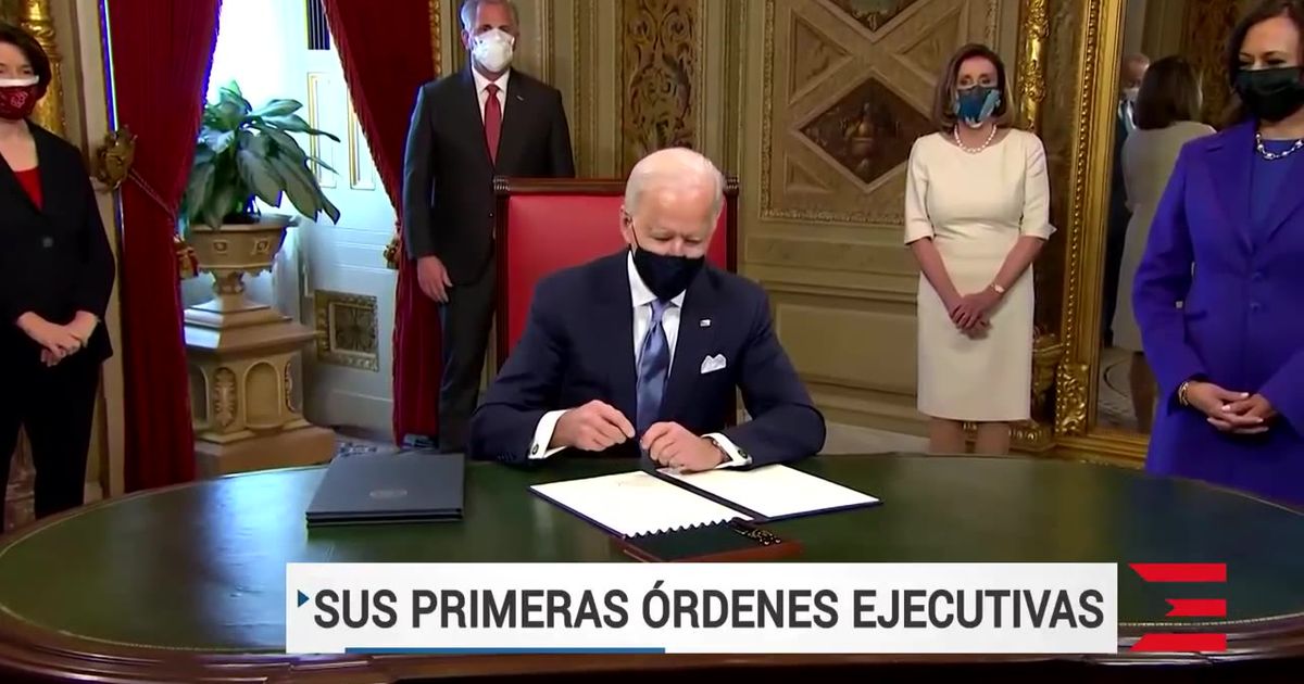 Presidente Joe Biden Firma Primeras órdenes Ejecutivas Wapatv Noticias Videos 5285